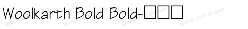 Woolkarth Bold Bold字体转换